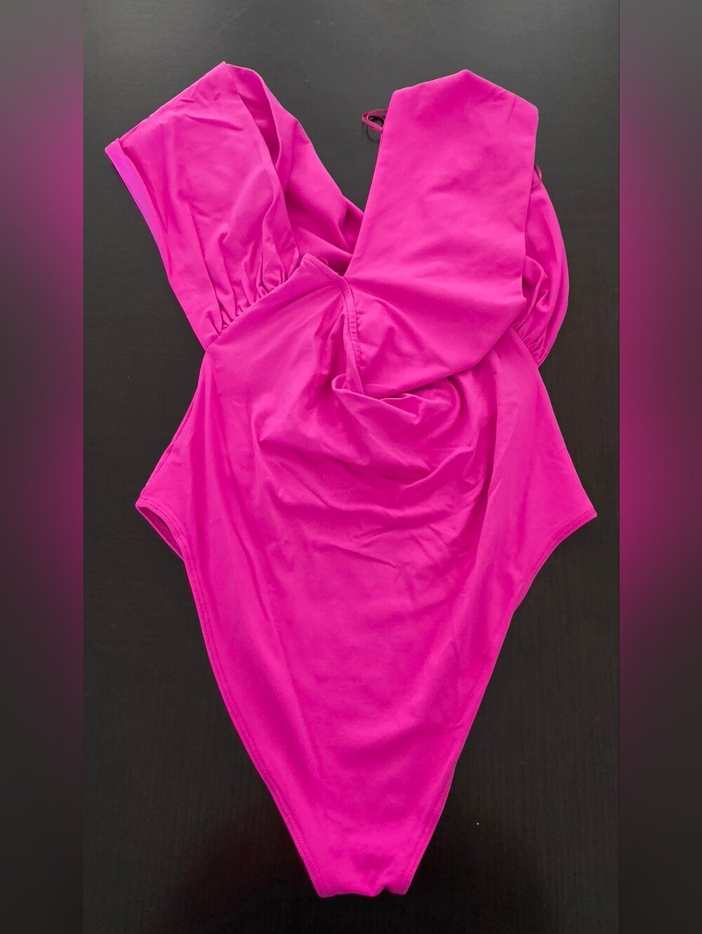 ZARA Hot Pink Off the Shoulder Bodysuit Sz L